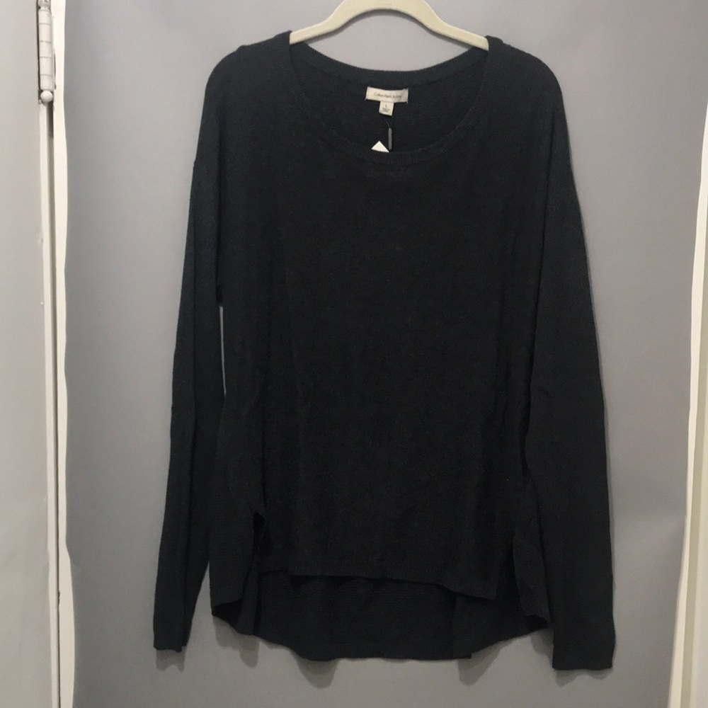 Calvin Klein Jeans Thin Dark Grey Women’s Sweater Size Large